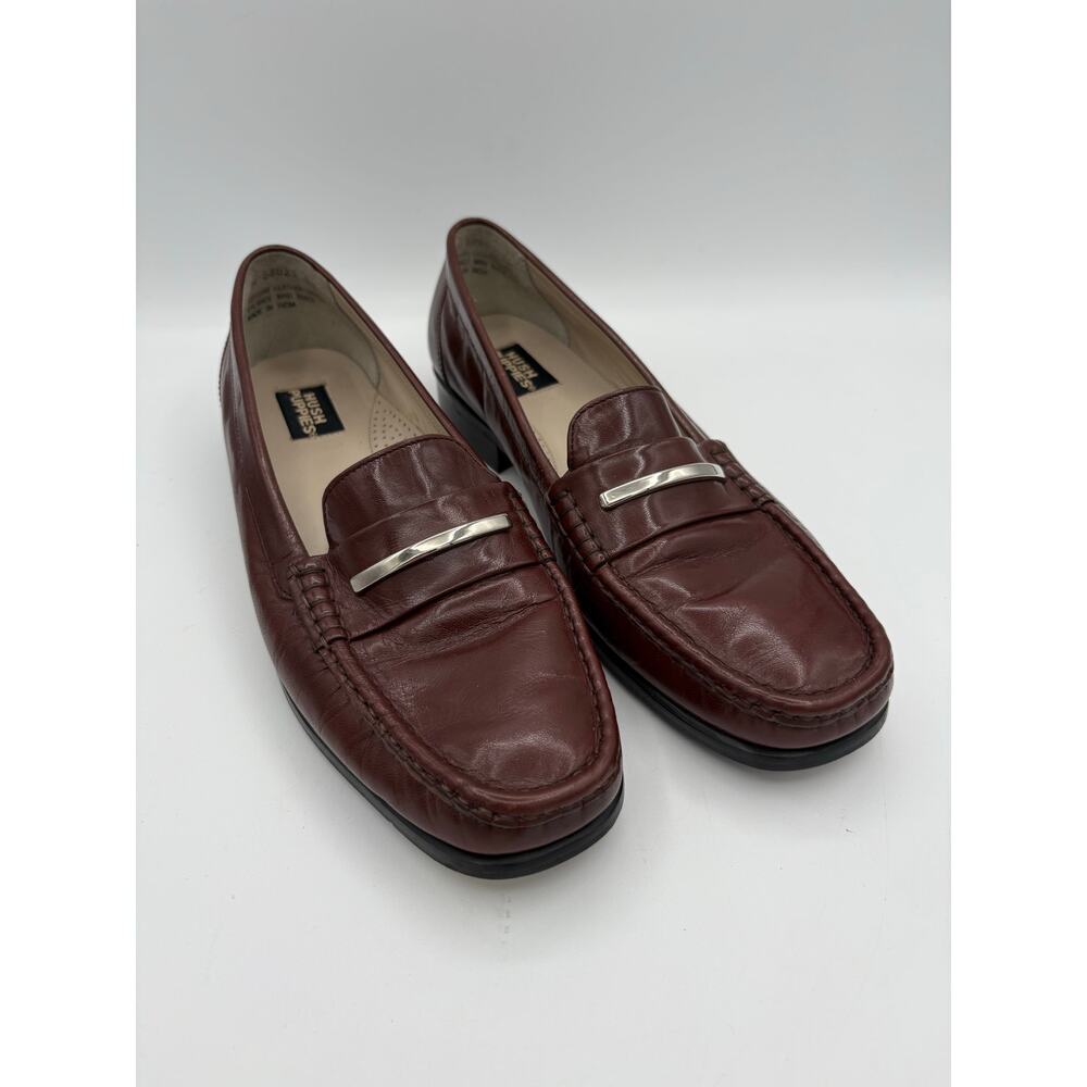 Hush Puppies Brown Leather Loafers Size 9